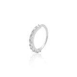 Piercing Cravejado 8mm Nariz/Hélix Prata 925