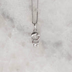 Colar Feminino Pingente Menino Liso Prata 925