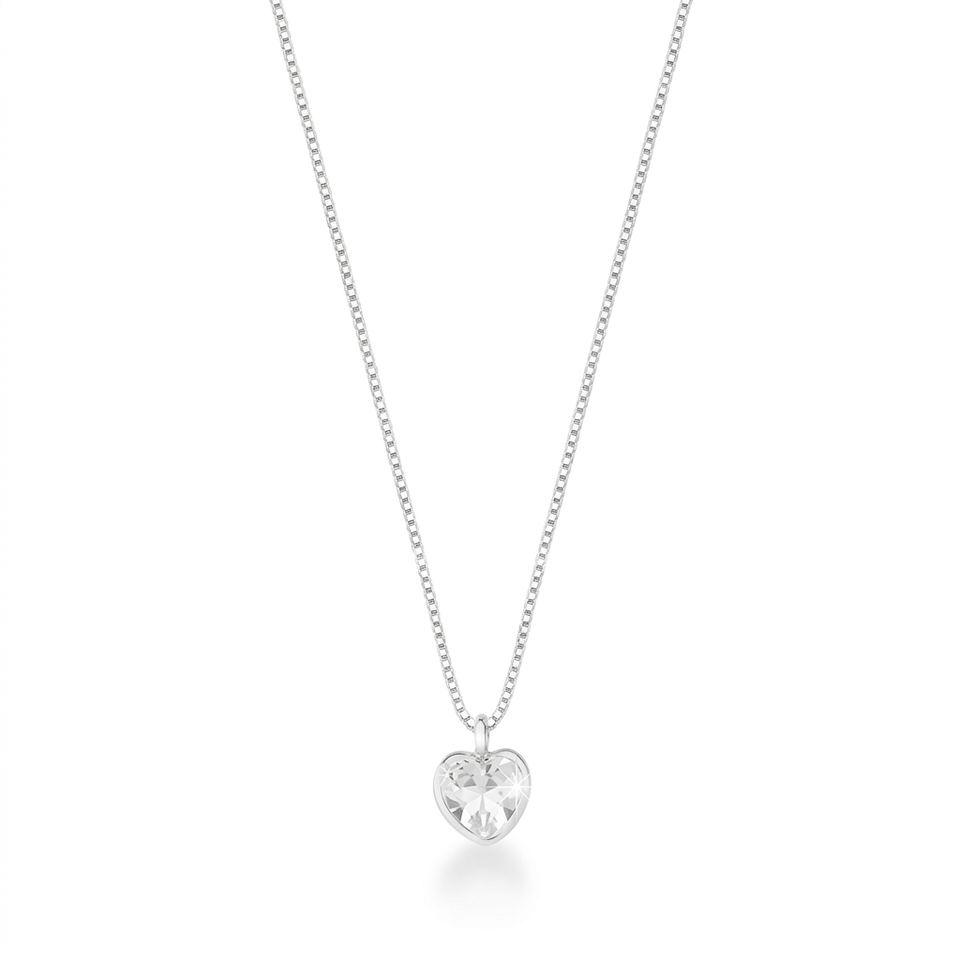 Colar Feminino Ponto de Luz Coração Prata 925