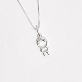 Colar Feminino Pingente Menino Liso Prata 925