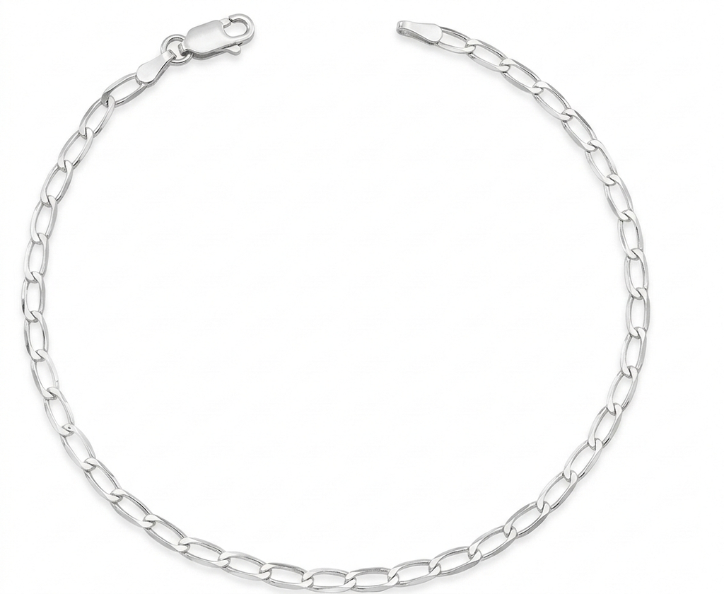 Pulseira Masculina 1x1 3mm Prata 925
