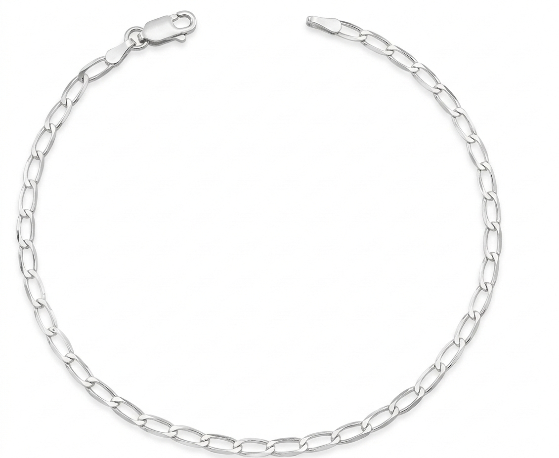 Pulseira Masculina 1x1 3mm Prata 925