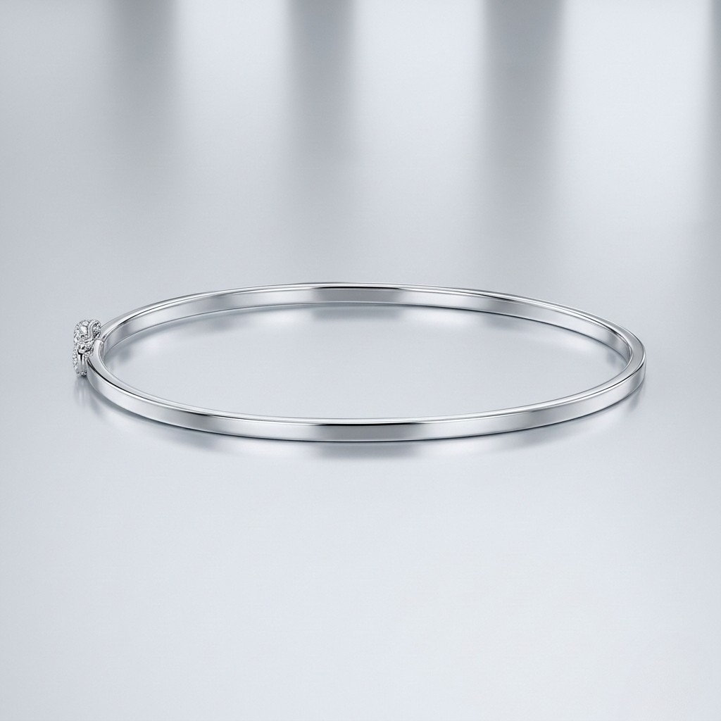 Bracelete Feminino Fio Quadrado Prata 925