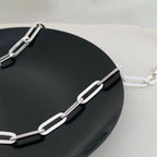 Choker Feminina Elo Alongado Prata 925