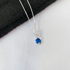 Colar Feminino Filho Menino Zircônia Azul Prata 925