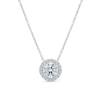 Colar Feminino Luxo Ponto de luz com Micro Zircônias Cristal Prata 925