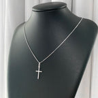 Colar Masculino Pingente Cruz Lisa Prata 925