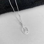 Colar Nossa Senhora Aparecida Oval Prata 925