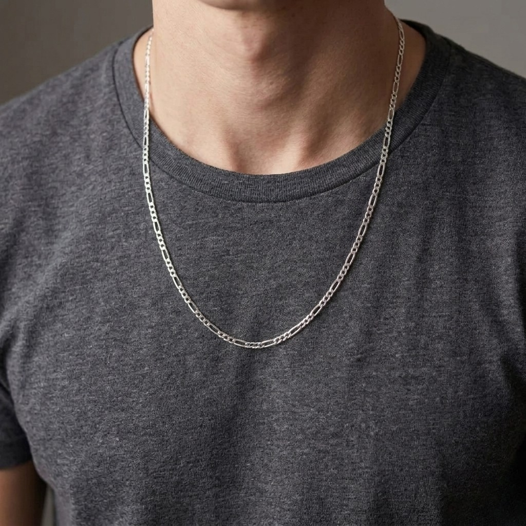 Corrente Masculina 3x1 2,5mm Prata 925