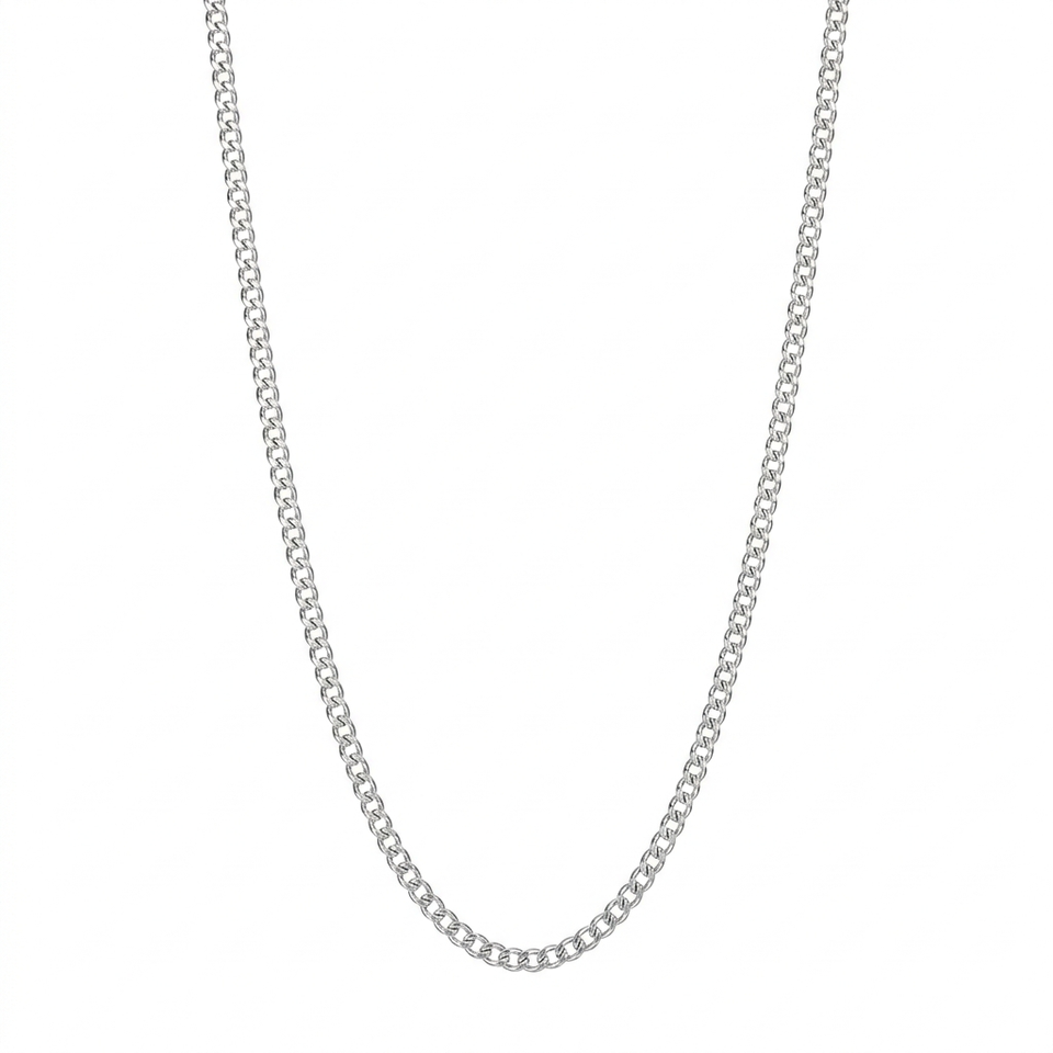 Corrente Masculina Grumet 2,5mm Prata 925