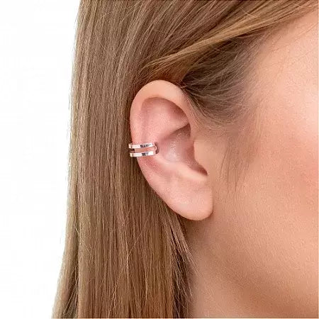 Piercing Fake Duplo Prata 925