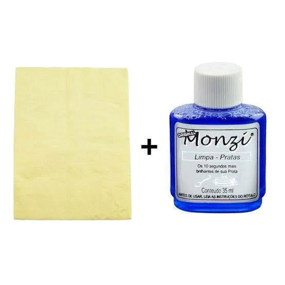 Kit Monzi Limpa Pratas + Flanela mágica