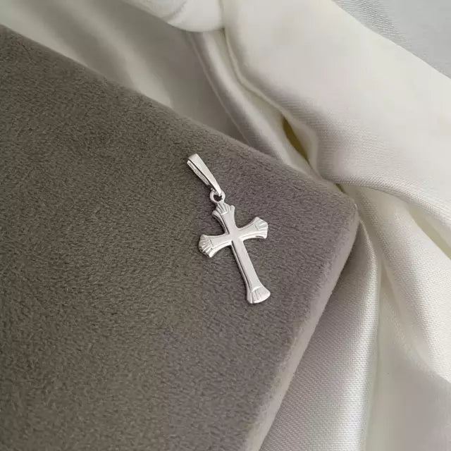 Pingente Cruz Detalhada 2,4cm Prata 925