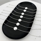 Pulseira Feminina Inicial Mini Coração Prata 925