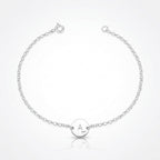 Pulseira Feminina Inicial Mini Coração Prata 925