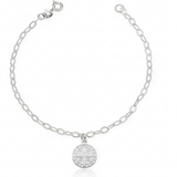 Pulseira Feminina Medalha de São Bento Prata 925