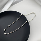 Pulseira Feminina Veneziana com Bolinhas Prata 925