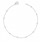Pulseira Feminina Veneziana com Bolinhas Prata 925