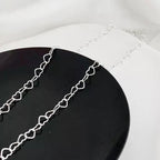 Choker Feminina Elo Corações Prata 925