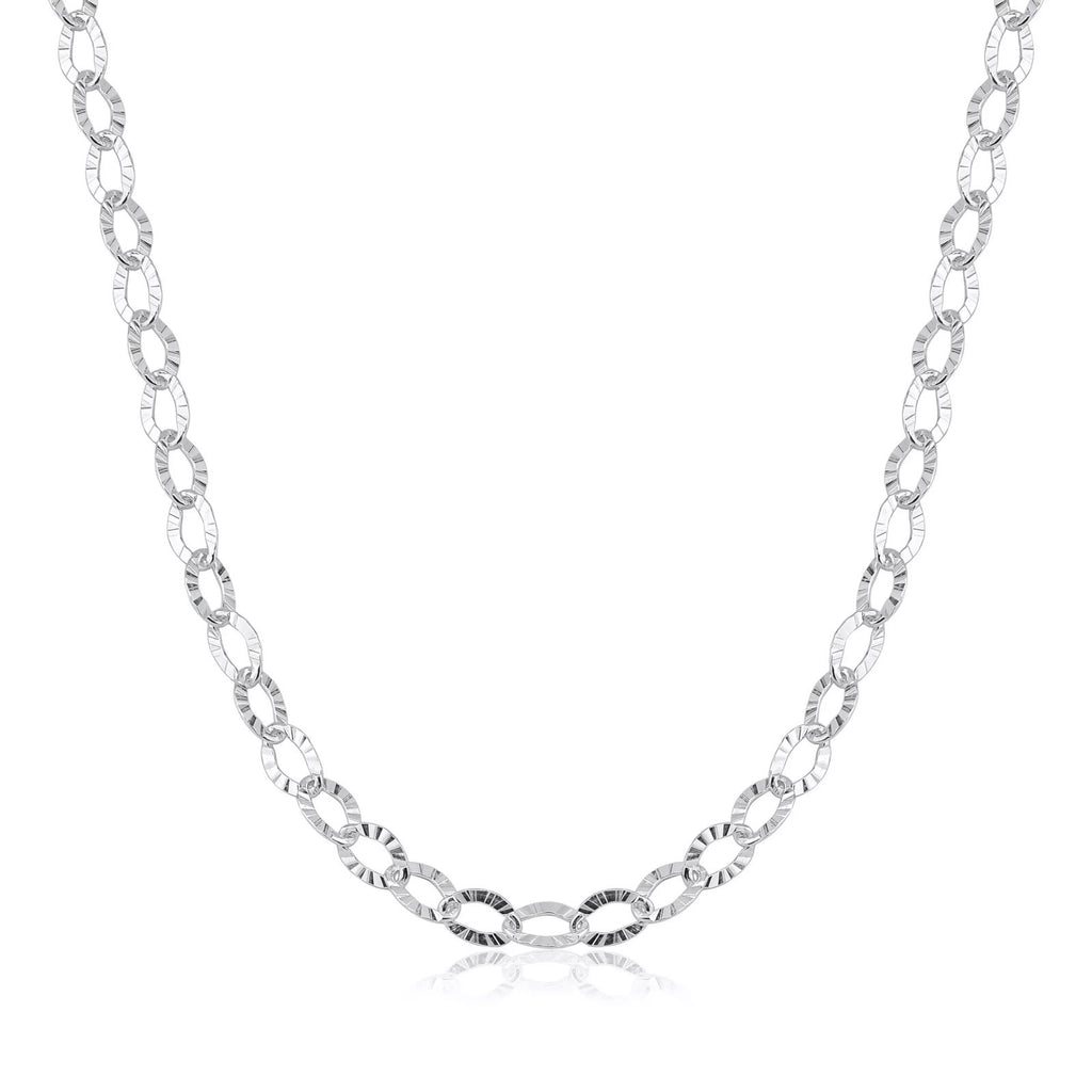 Choker Feminina Elos Detalhados Prata 925