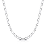 Choker Feminina Elos Detalhados Prata 925