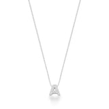 Colar Feminino Pingente Inicial Cravejado Prata 925