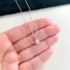 Colar Feminino Ponto de Luz Gota Prata 925