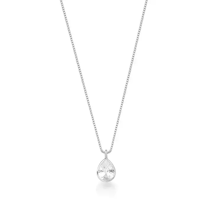 Colar Feminino Ponto de Luz Gota Prata 925