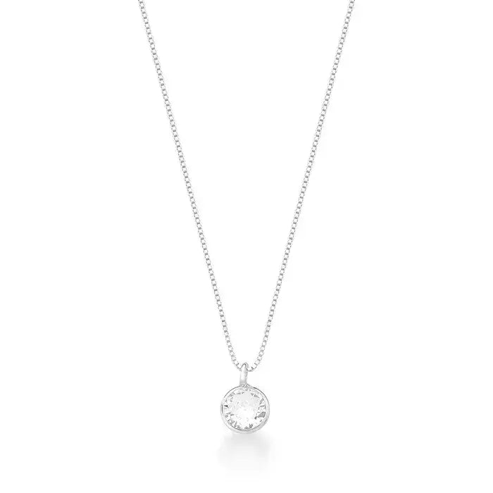 Colar Feminino Ponto de Luz Redondo Prata 925